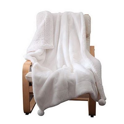 качество  Luxury High Quality 100% Polyester Faux Rabbit Fur Throw Blanket Anti-pilling Custom Wholesale завод